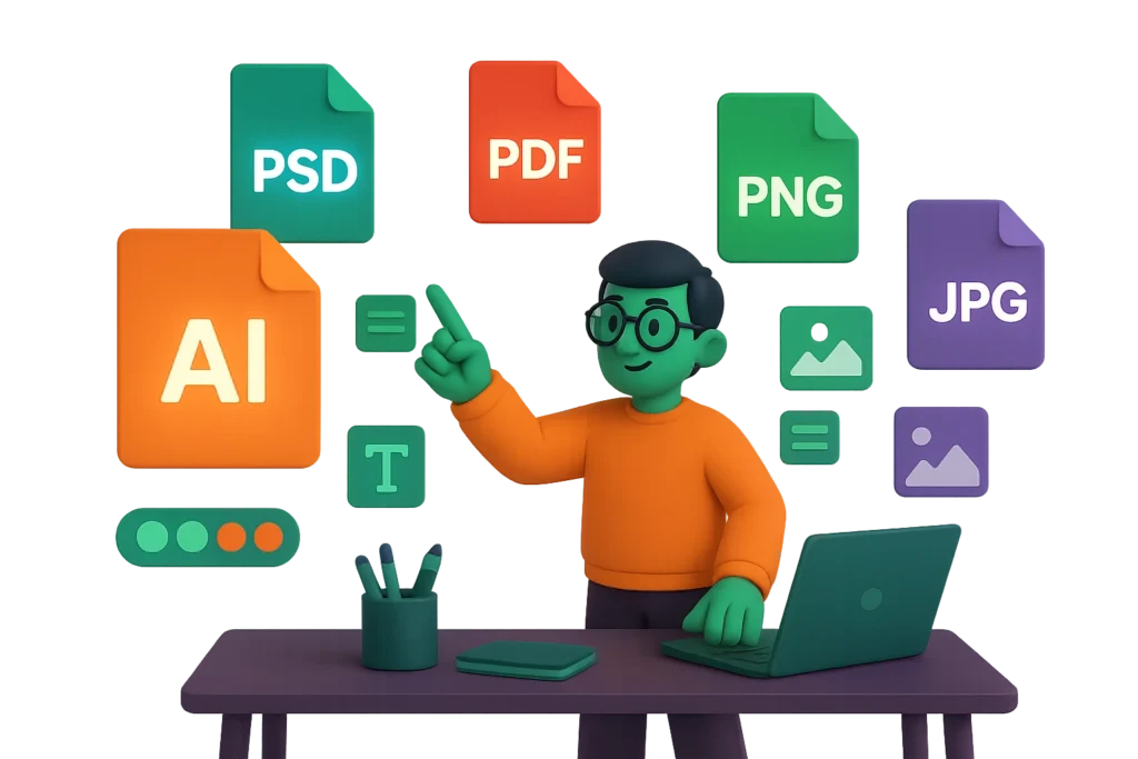 Understanding File Formats: AI, PSD, PDF, PNG & When to Use Them